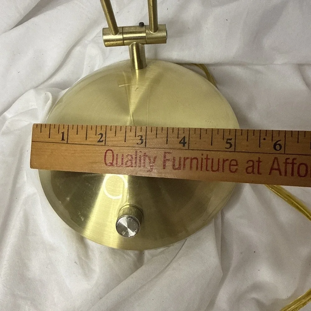 Vintage PostModern Brass Halogen Desk Lamp Lite Source LS3616 Retro 90's Dimmer